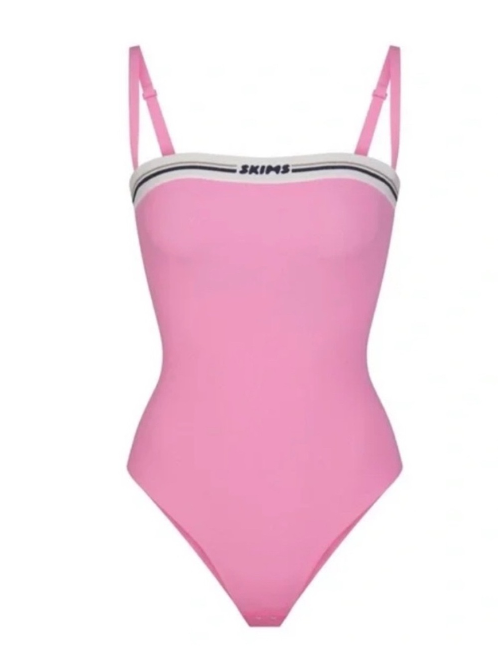 SKIMS Fits Everybody Logo Brief Bodysuit -Pink - Size S